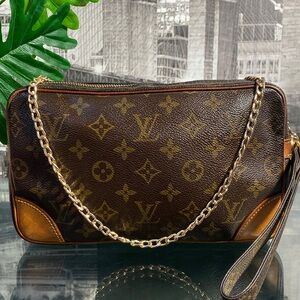 Authentic Louis Vuitton Vintage Monogram Marly Dragonne Clutch Pouch Bag